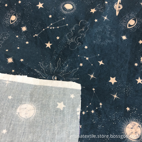 Hot sale custom digital print cotton poplin fabric